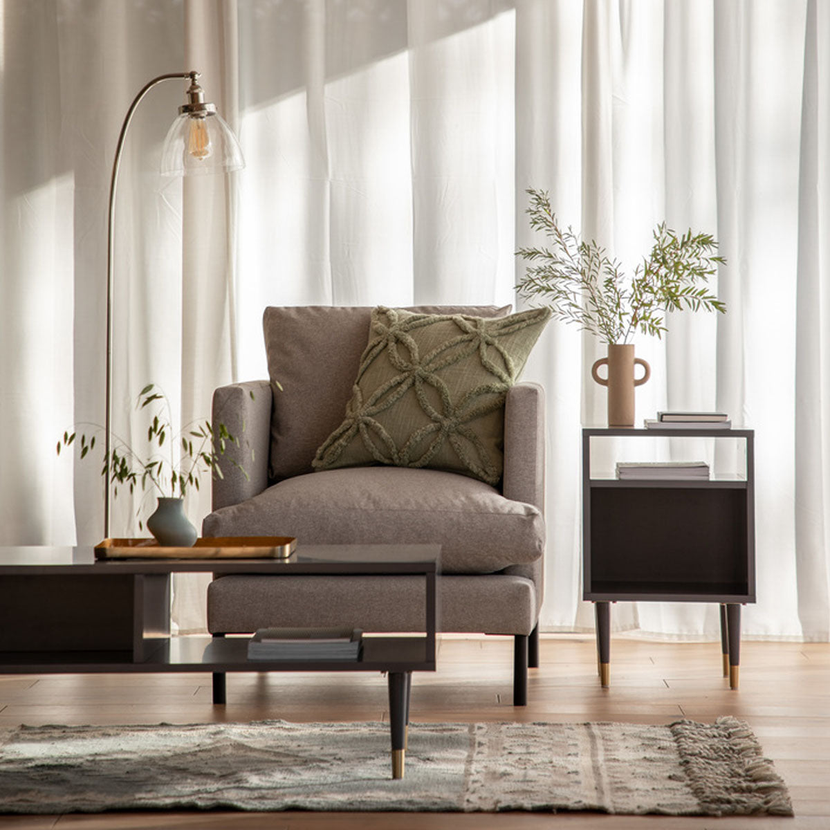 Gallery Direct Holbrook Coffee Table Grey 1000x500x400mm