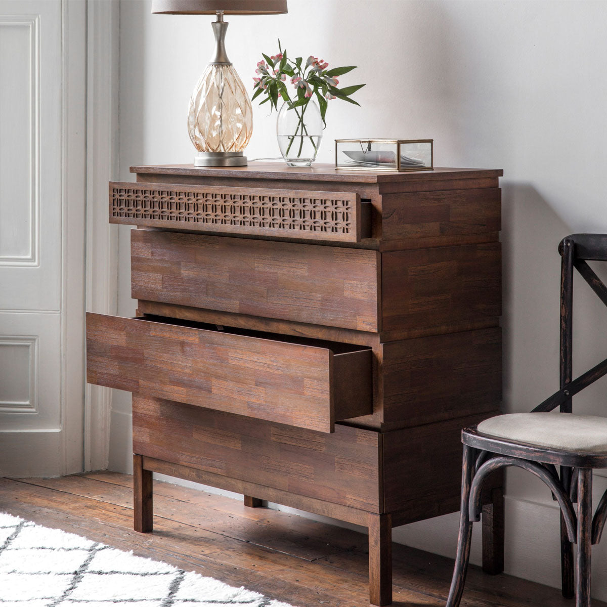 Gallery Direct Boho Retreat 4 Drawer Chest 1000x460x1040mm