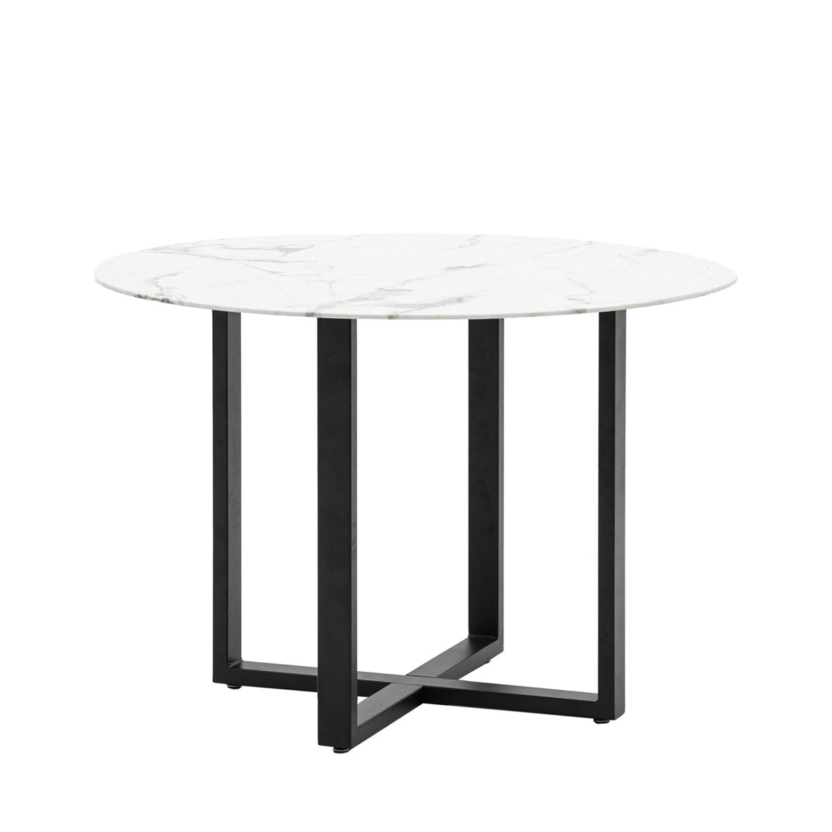 Gallery Direct Connolly Dining Table White Effect 1100x1100x750mm