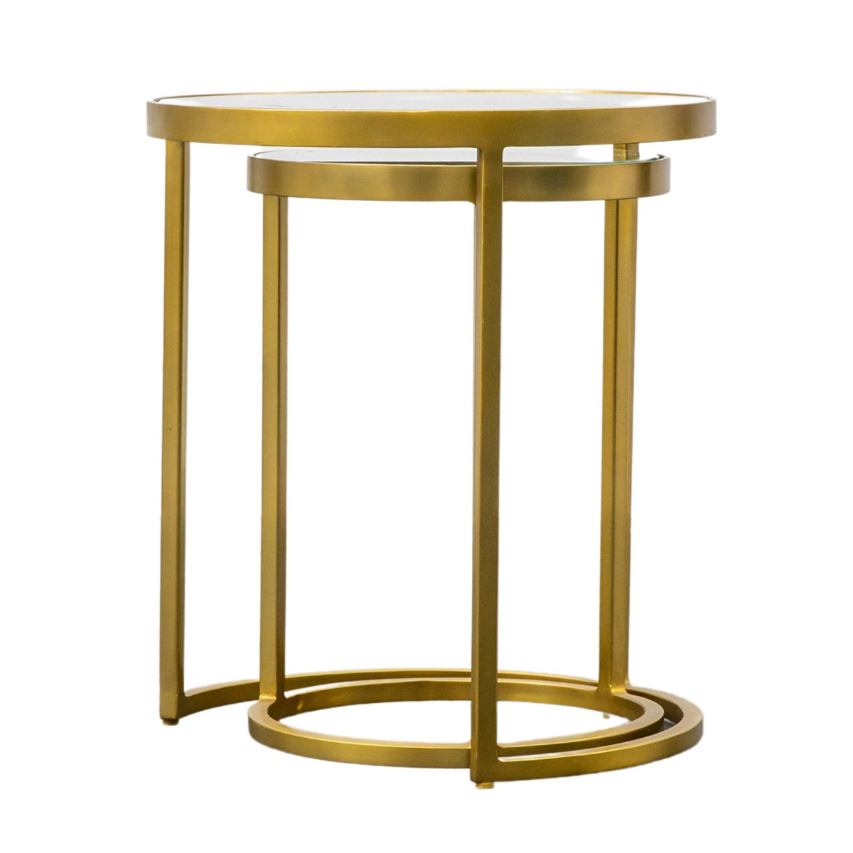 Gallery Direct Rowe Nest of Two Tables Gold