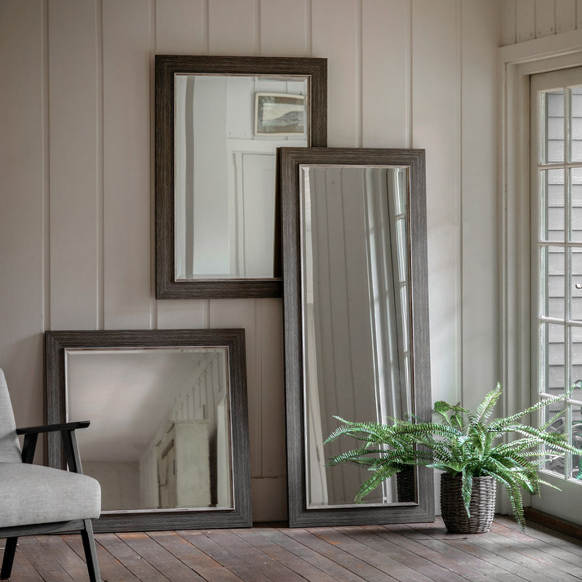 Gallery Direct Richmond Leaner Mirror Pewter 670x1670mm