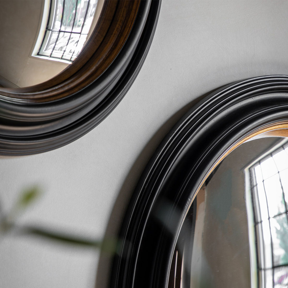 Gallery Direct Rockbourne Convex Mirror Black & Gold 500x500mm