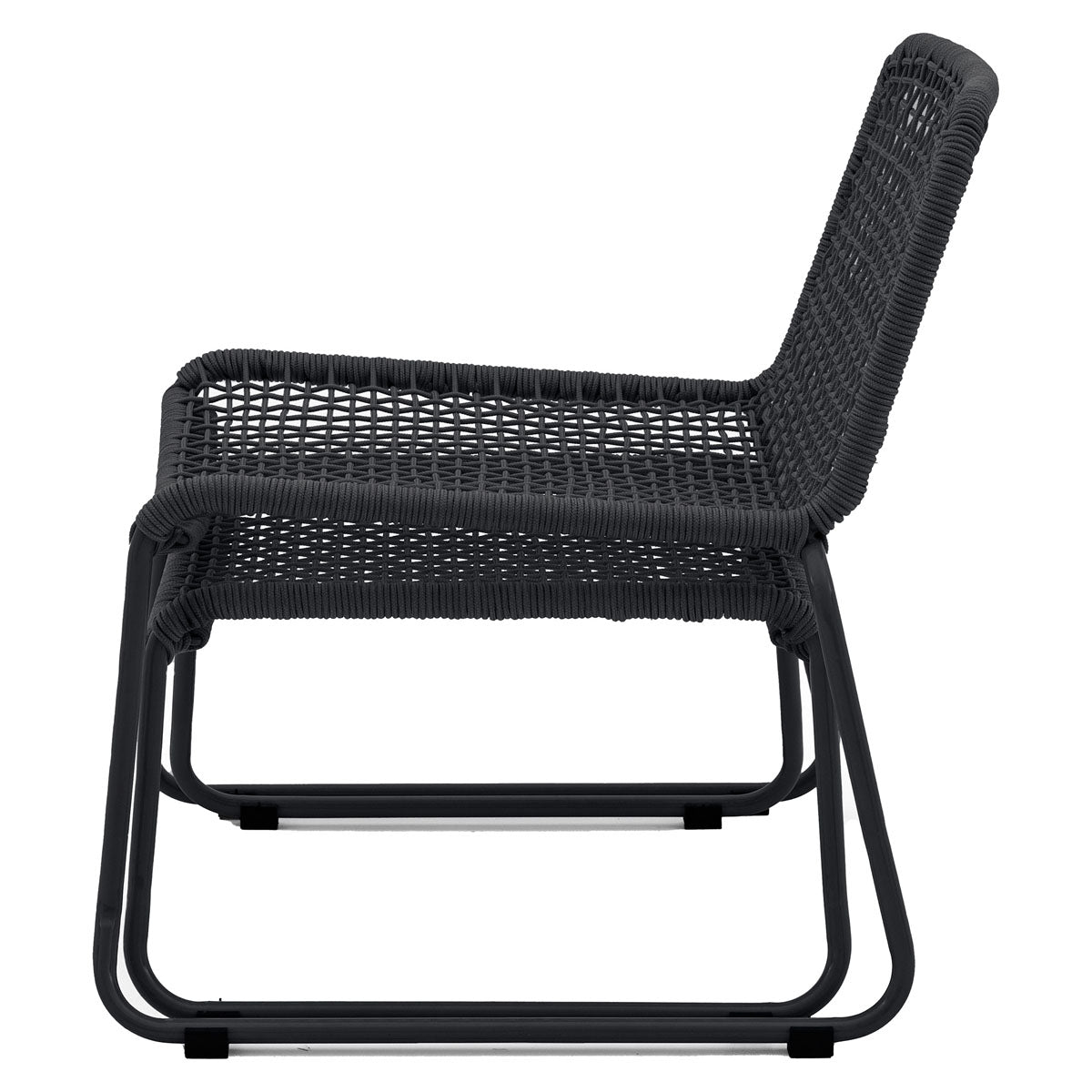 Gallery Direct Sassano Lounge Chair with Footstool Black