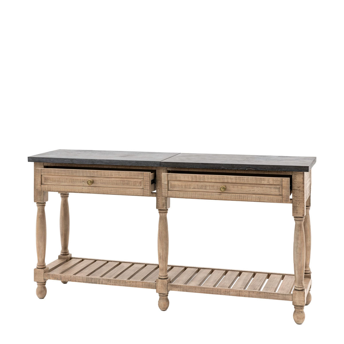 Gallery Direct Vancouver 2 Drawer Console 1650x450x840mm