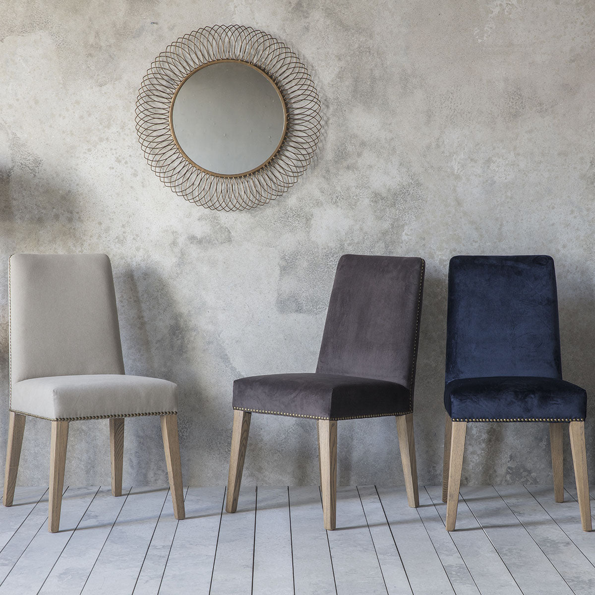 Gallery Direct Rex Dining Chair Cement Linen (2pk)