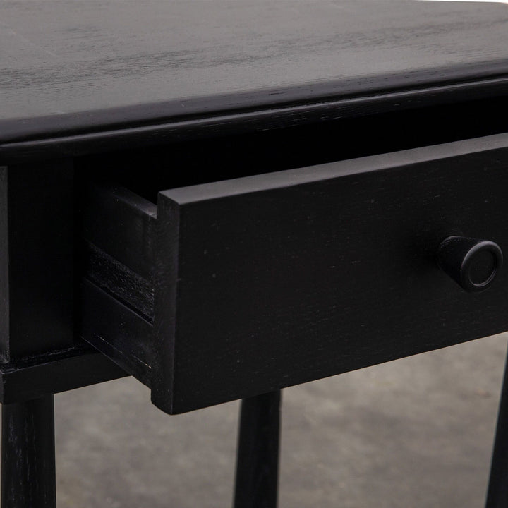 Gallery Direct Wycombe Dressing Table w Drwr Black 1100x400x800mm