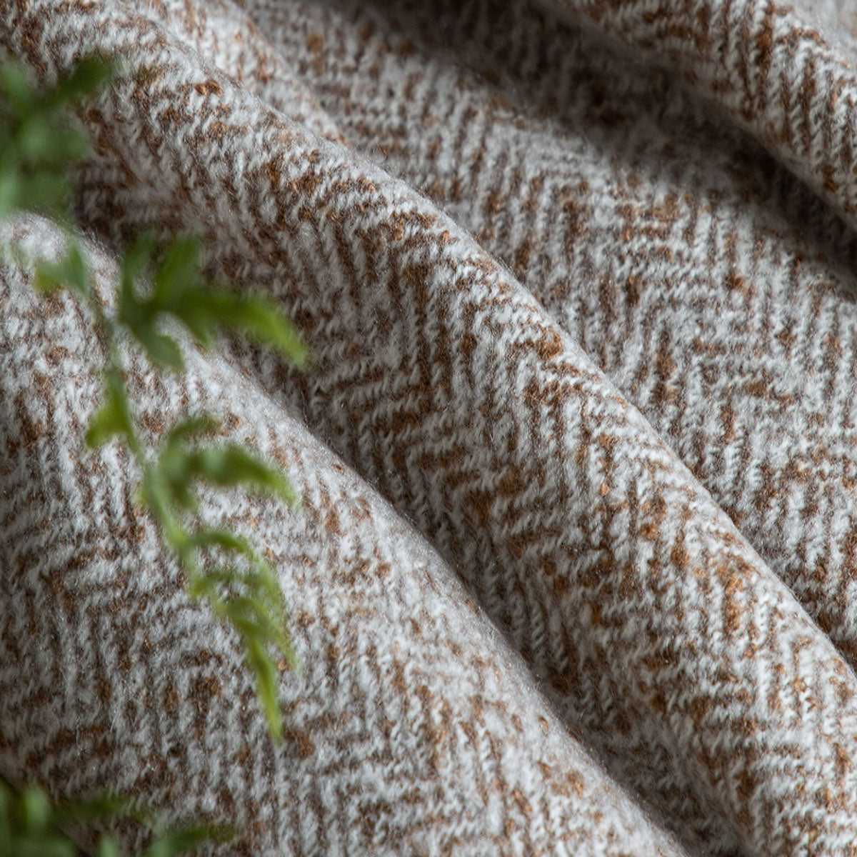Gallery Direct Herringbone Faux Mohair Throw
