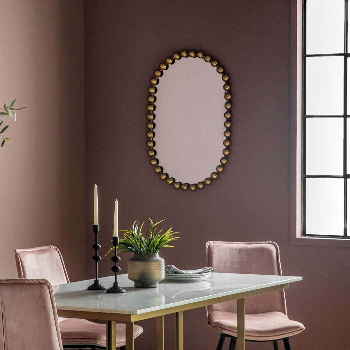 Gallery Direct Ceretti Mirror Gold 600 x 50 x 900mm