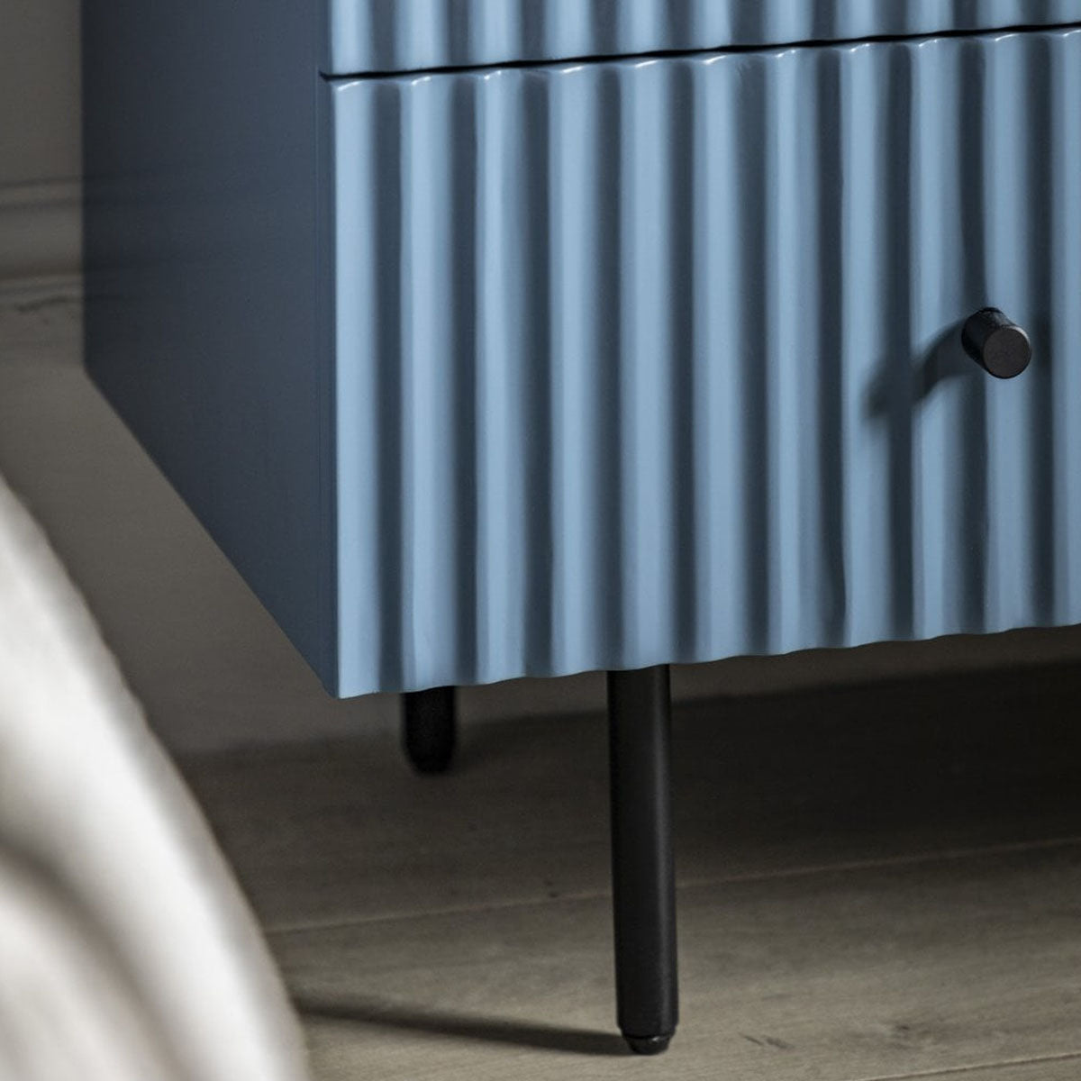 Gallery Direct Buckhurst 3 Drawer Chest Blue 400x900x750mm