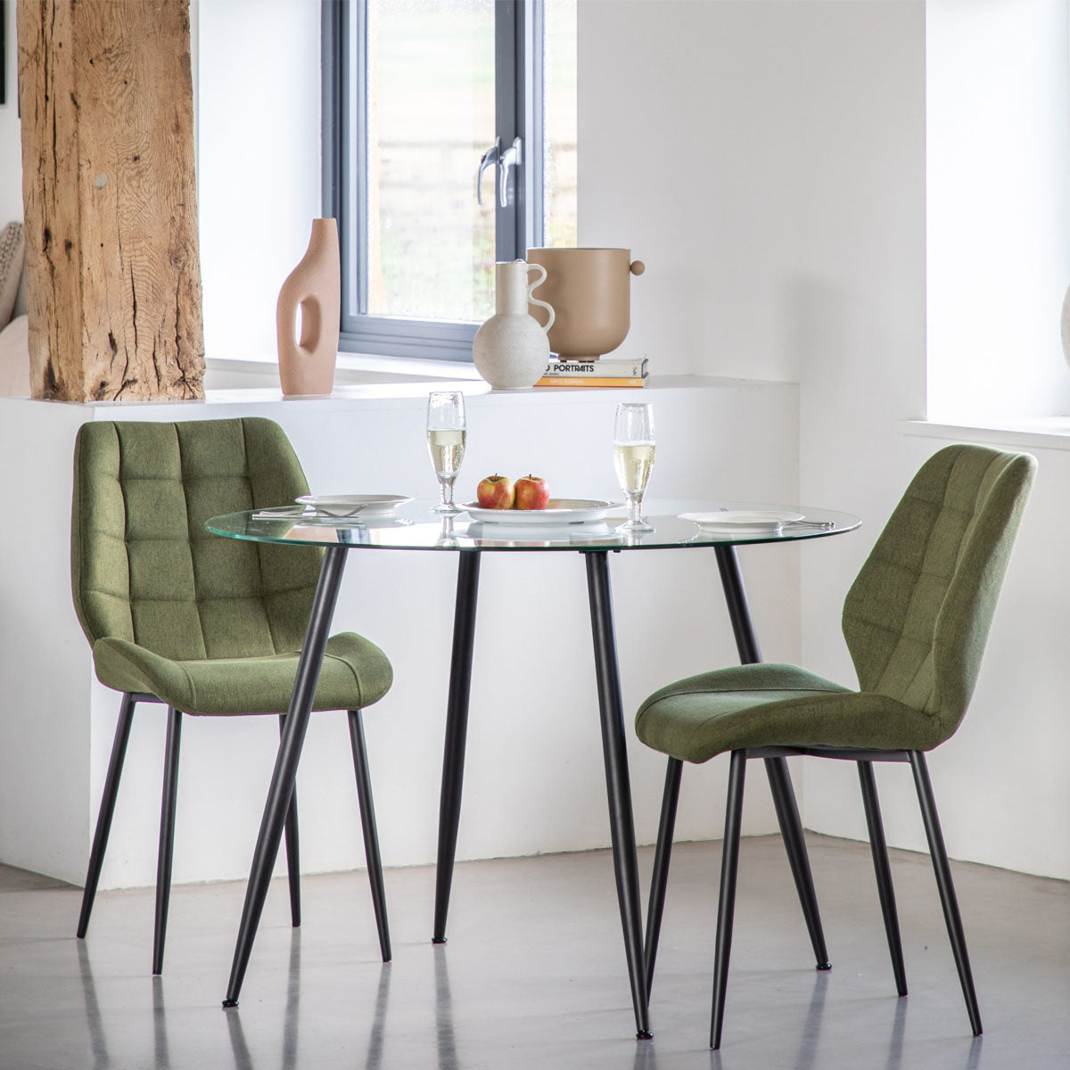 Gallery Direct Manford Dining Chair Bottle Green (2pk)