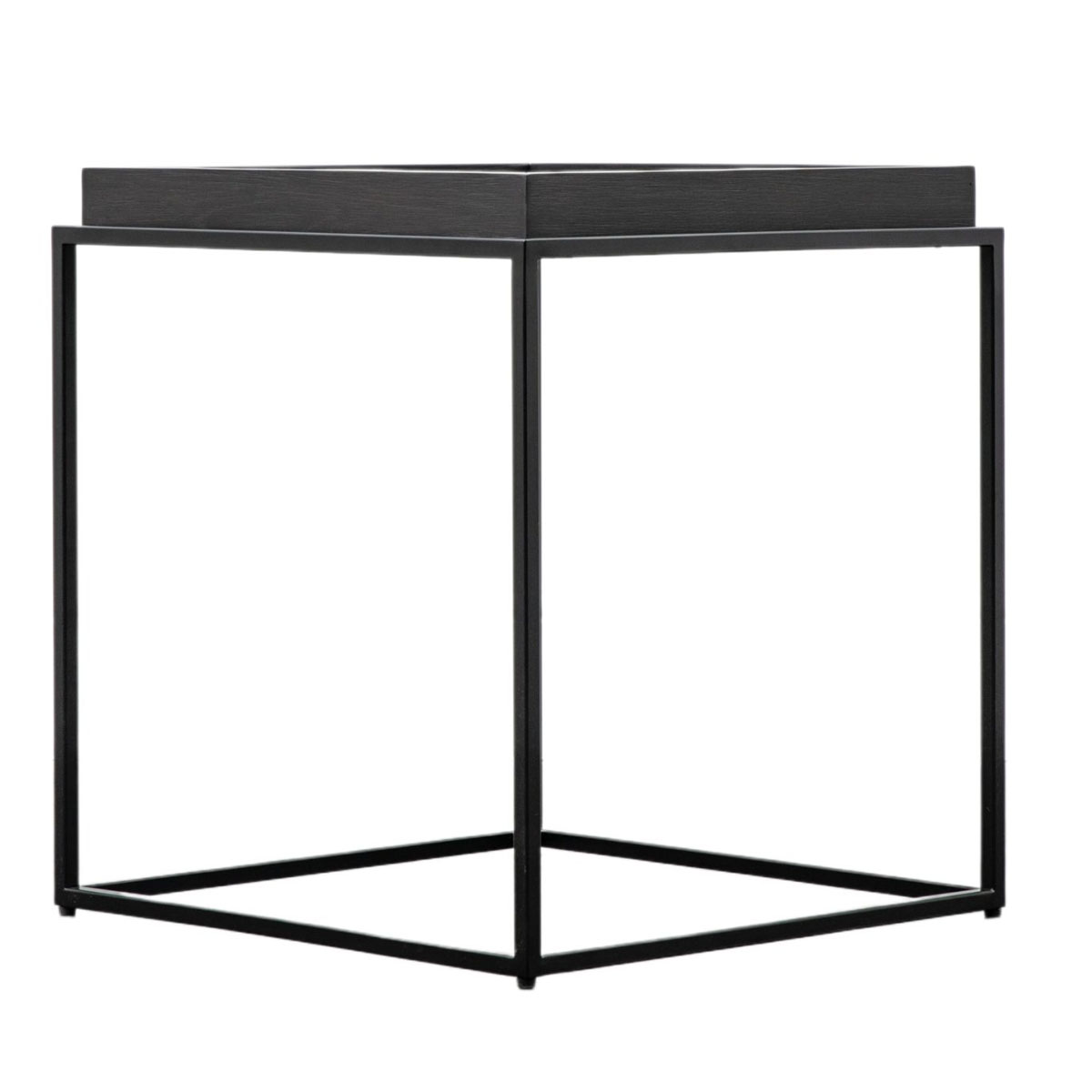Gallery Direct Forden Tray Side Table Black 550x550x600mm
