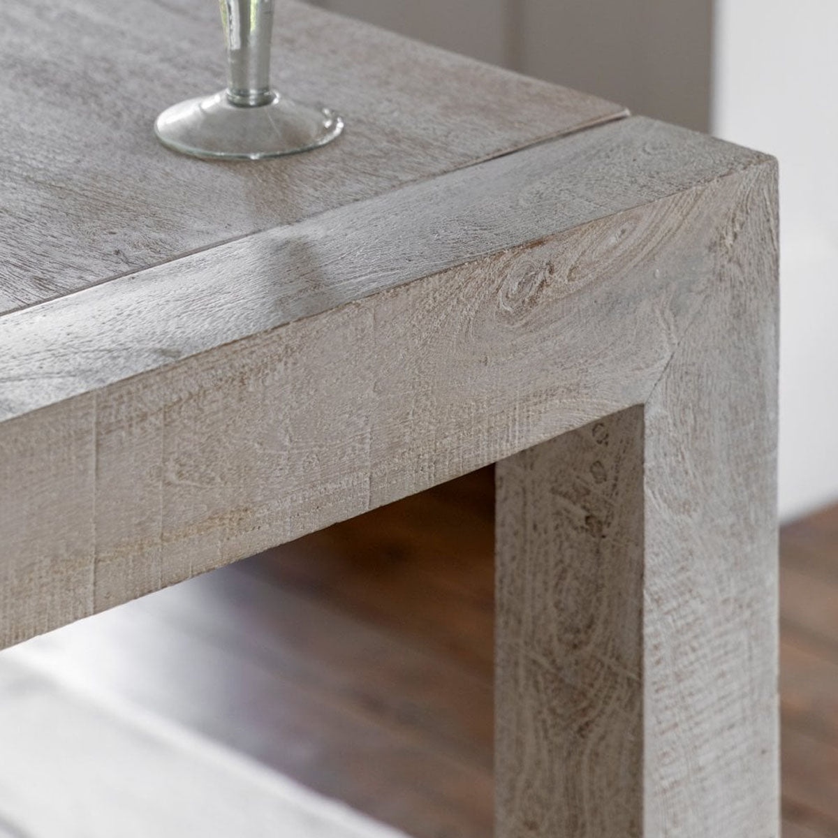 Gallery Direct Iowa Dining Table Whitewash 2000x1000x750mm