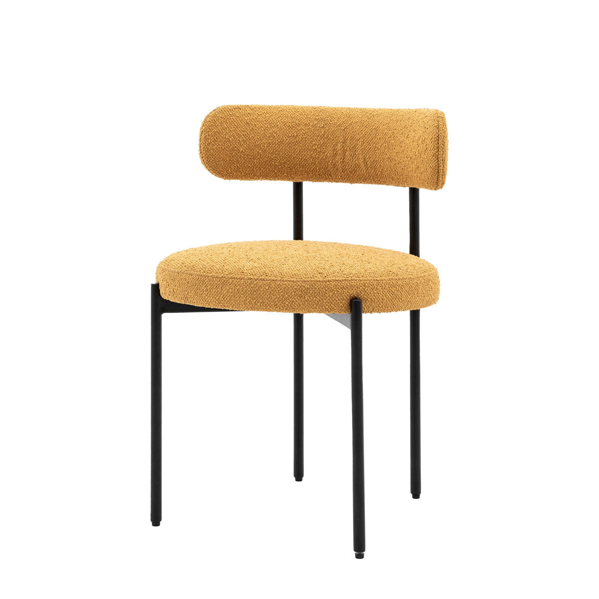 Gallery Direct Aveley Dining Chair Ochre (2pk) 525x510x750mm