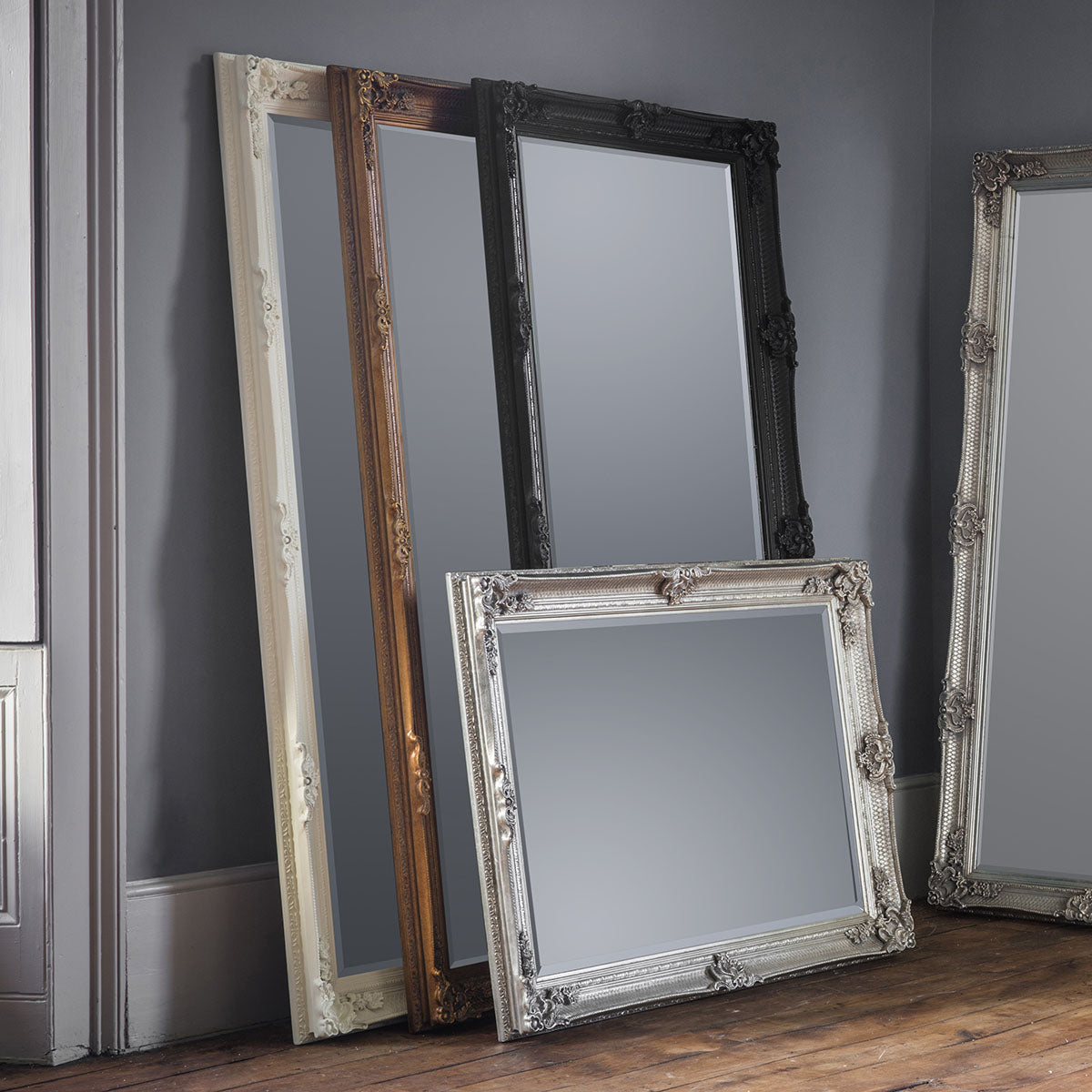 Gallery Direct Abbey Leaner Mirror Cream 1650x795mm