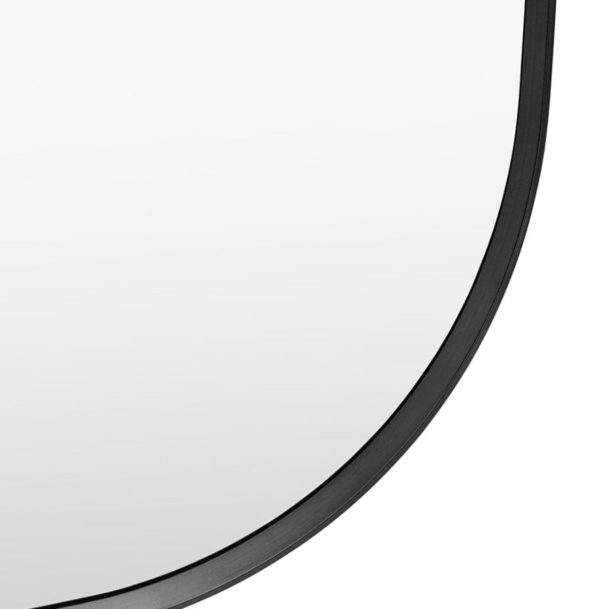 Gallery Direct Holworth Shaped Leaner Black 700x1700mm