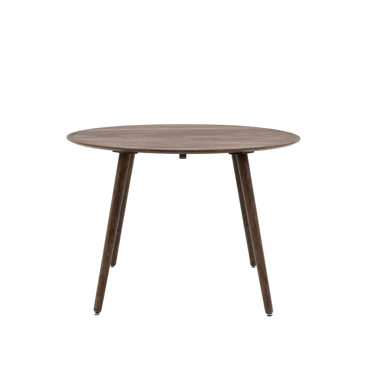 Gallery Direct Hatfield Round Dining Table Smoked 1100x1100x750mm
