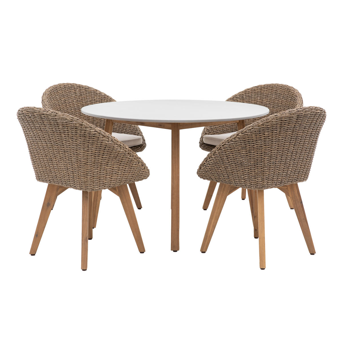 Gallery Direct Avena 4 Seater Round Dining Set