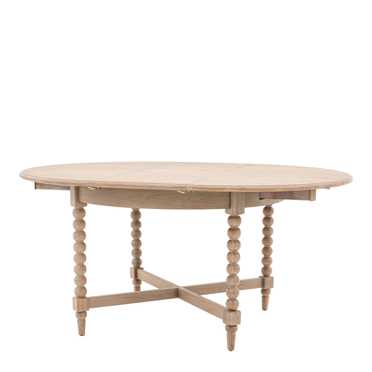 Gallery Direct Artisan Round Ext Dining Table 1200/1600x1200x750m