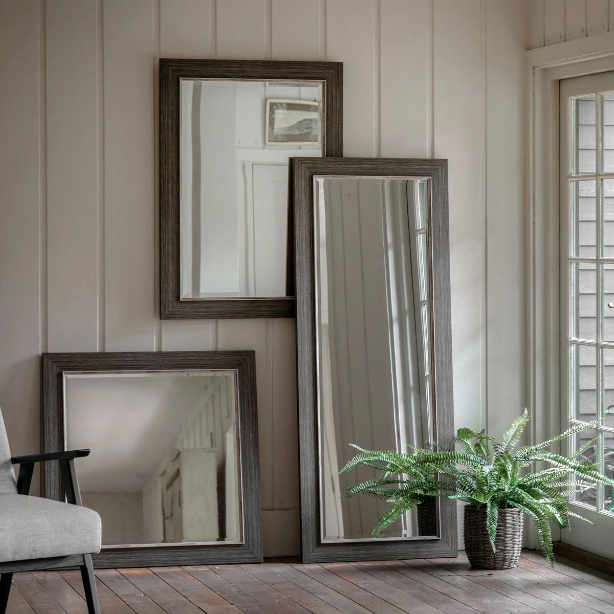 Gallery Direct Richmond Rectangle Mirror Pewter 1070x770mm