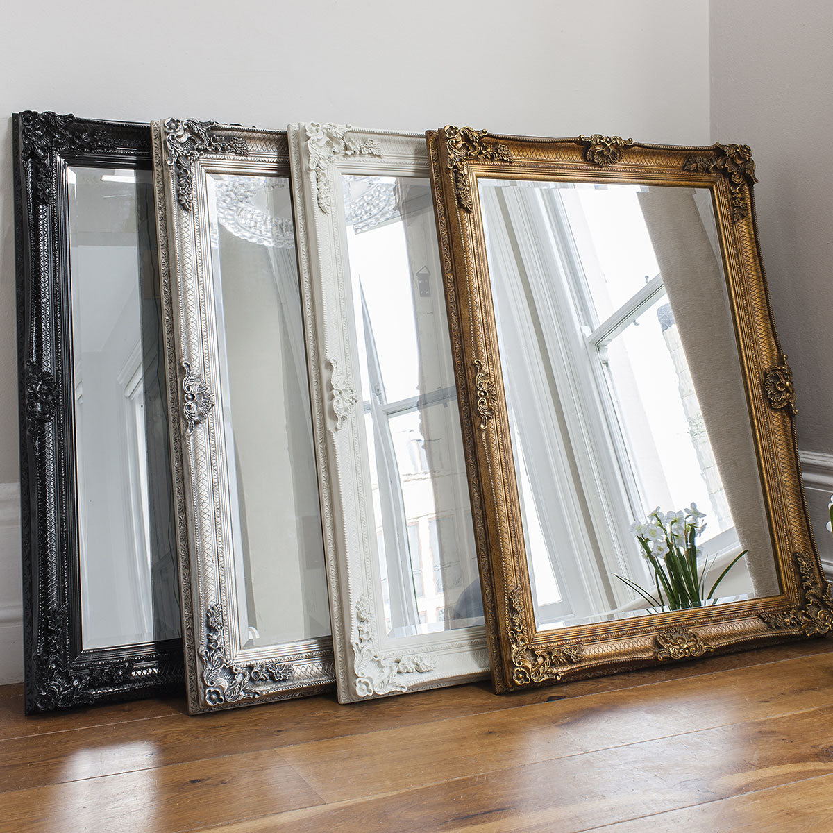 Gallery Direct Abbey Rectangle Mirror Gold 1095x790mm