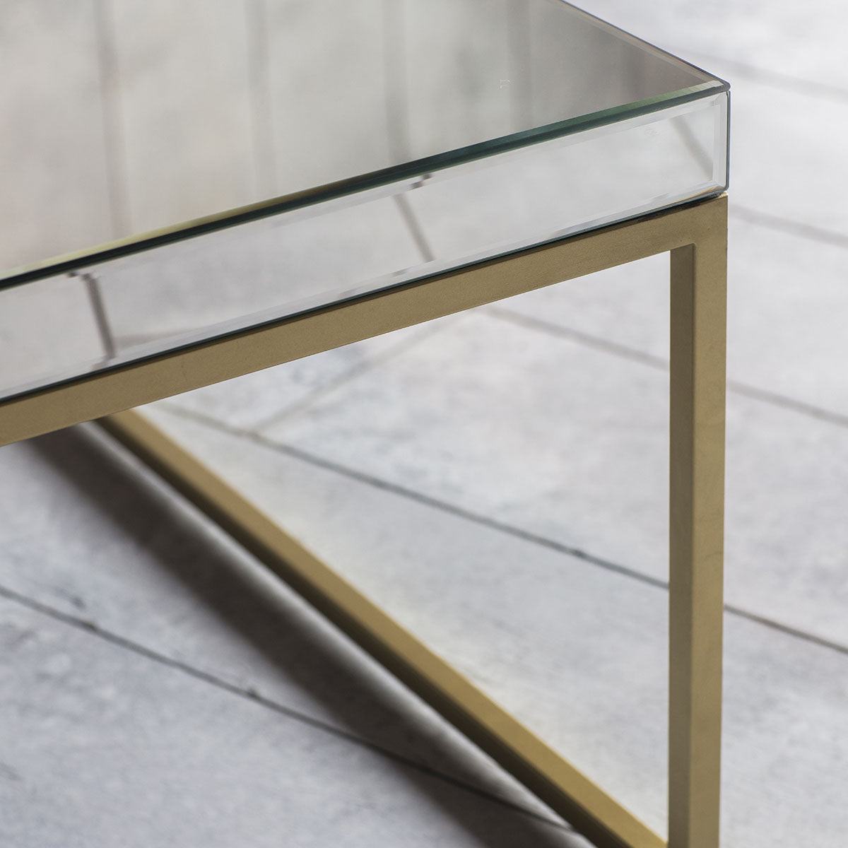 Gallery Direct Pippard Coffee Table Champagne 900x900x460mm