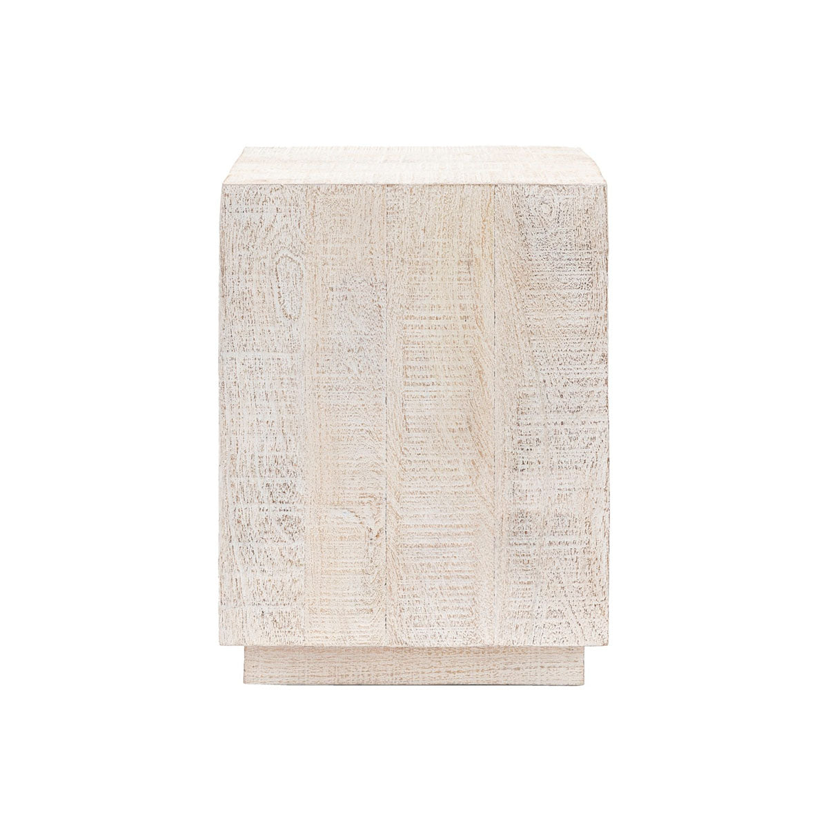 Gallery Direct Iowa Side Table Whitewash 400x400x550mm