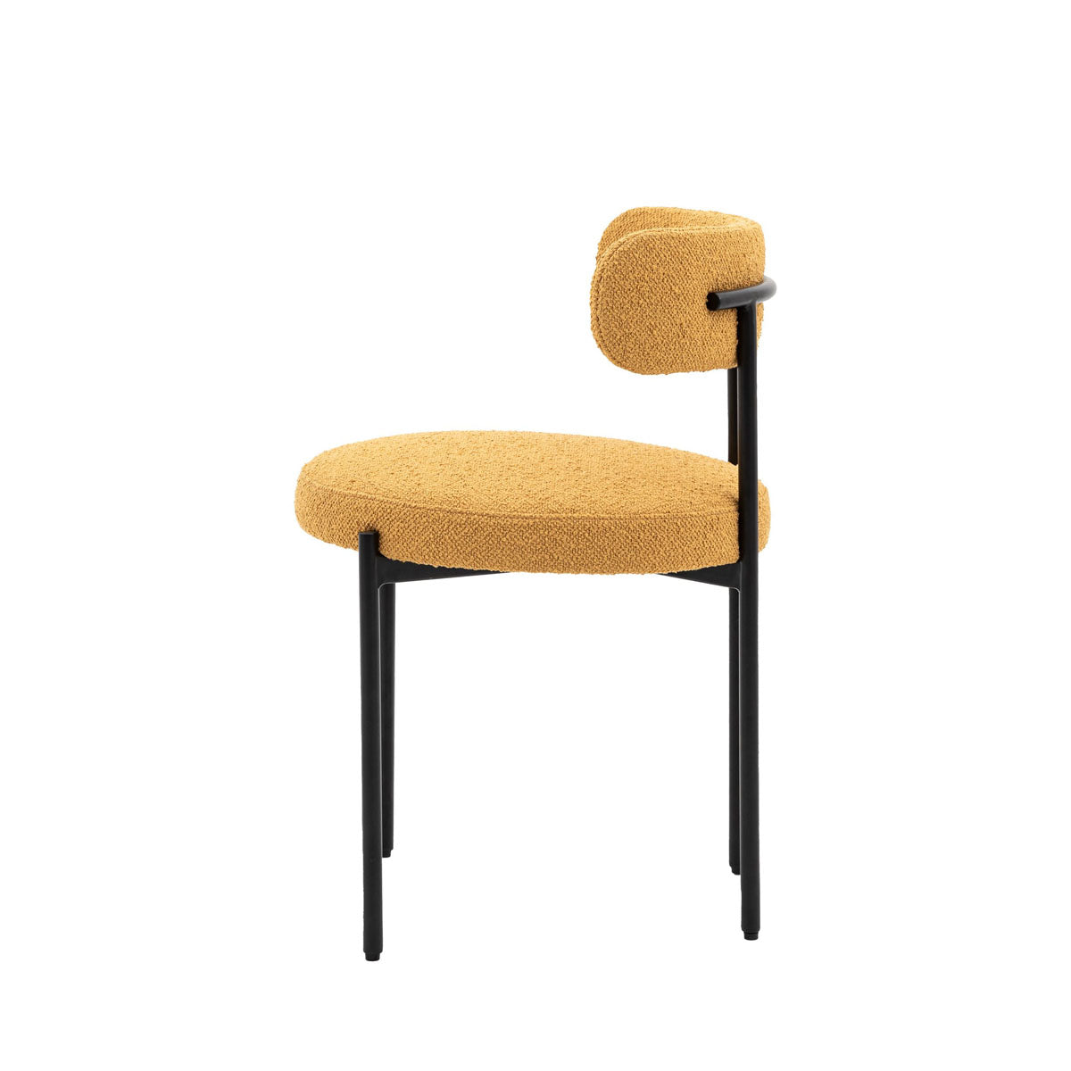 Gallery Direct Aveley Dining Chair Ochre (2pk) 525x510x750mm