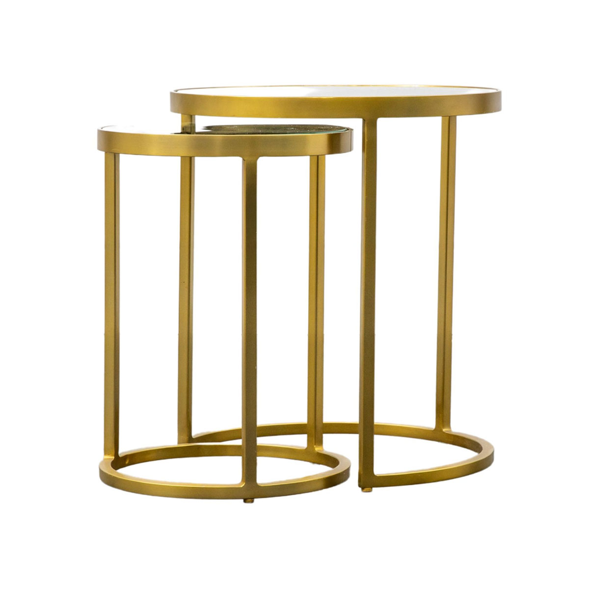Gallery Direct Rowe Nest of Two Tables Gold