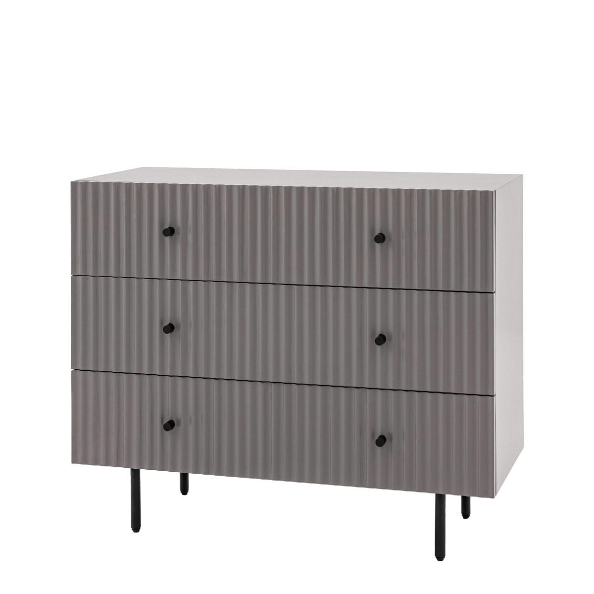 Gallery Direct Buckhurst 3 Drawer Chest Grey 400x900x750mm