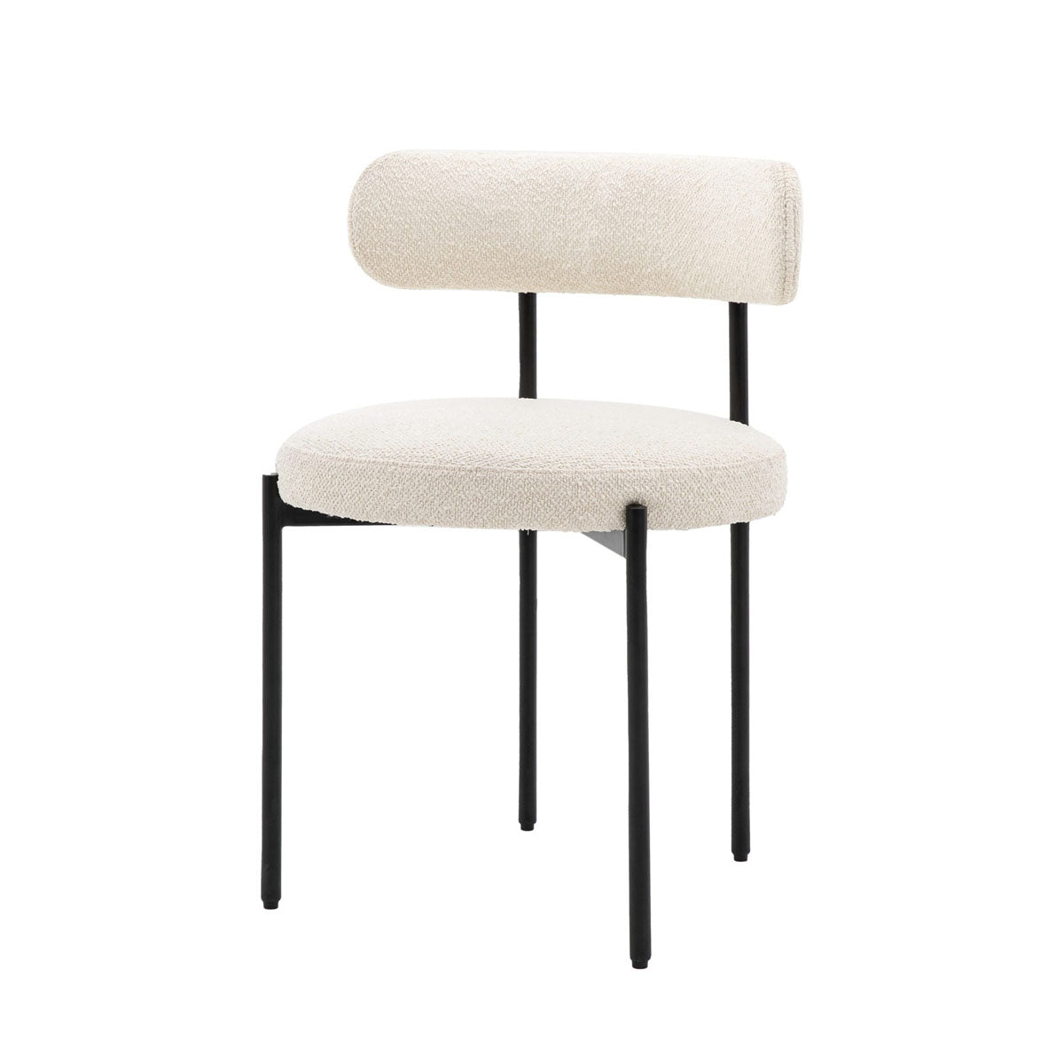 Gallery Direct Aveley Dining Chair Vanilla (2pk) 525x510x750mm