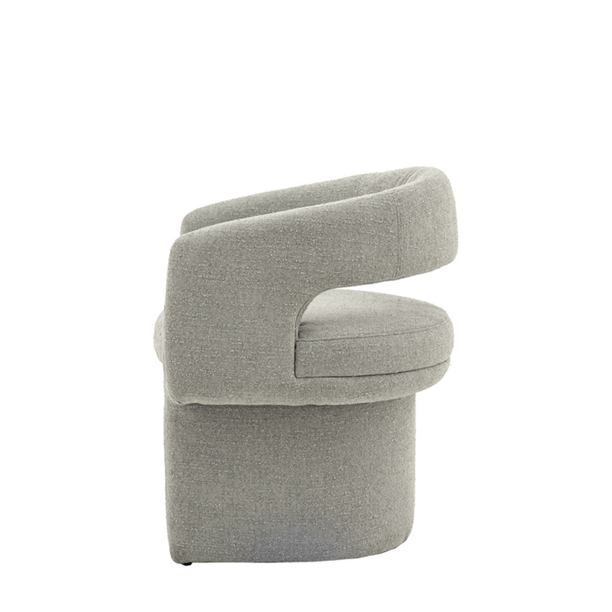 Gallery Direct Sloane Dining Chair Grey Boucle 640x600x760mm