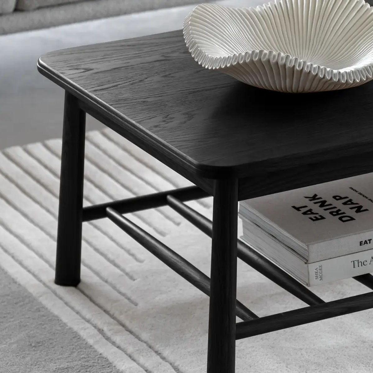 Gallery Direct Wycombe Rect Coffee Table Black 1200x650x425mm