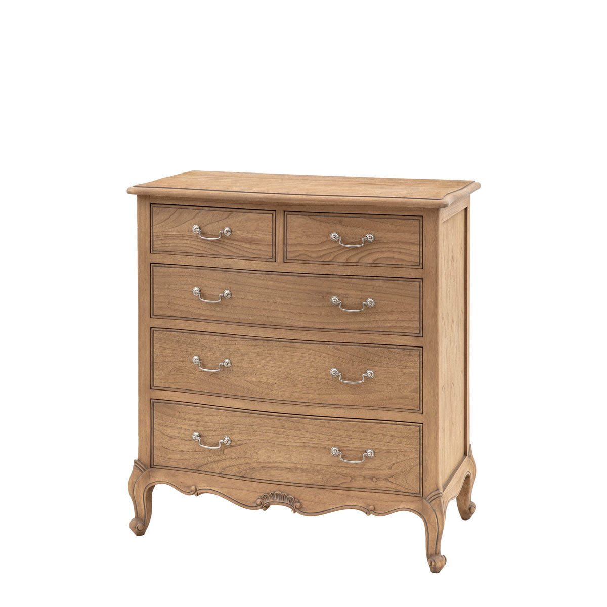 Gallery Direct Chic 5 Drawer Chest Weathered 900x500x980mm
