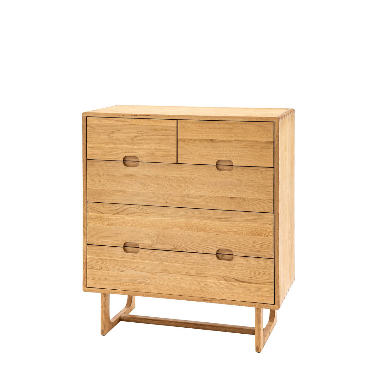 Gallery Direct Craft 5 Drawer Chest Natural 950x450x1060mm
