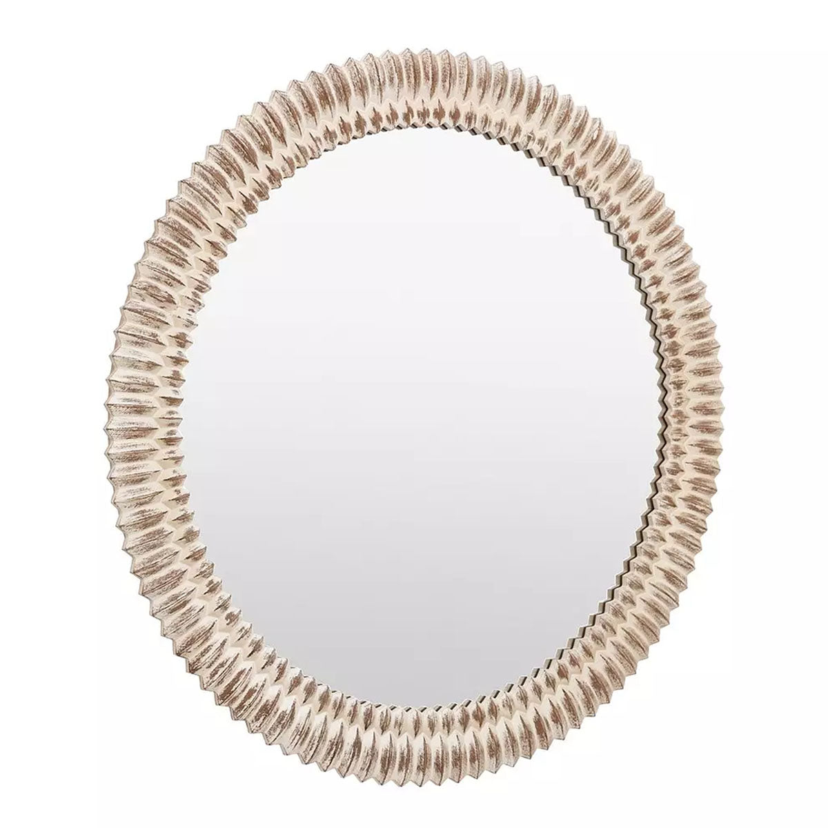 Gallery Direct Pimlico Round Mirror White Wash 900mm