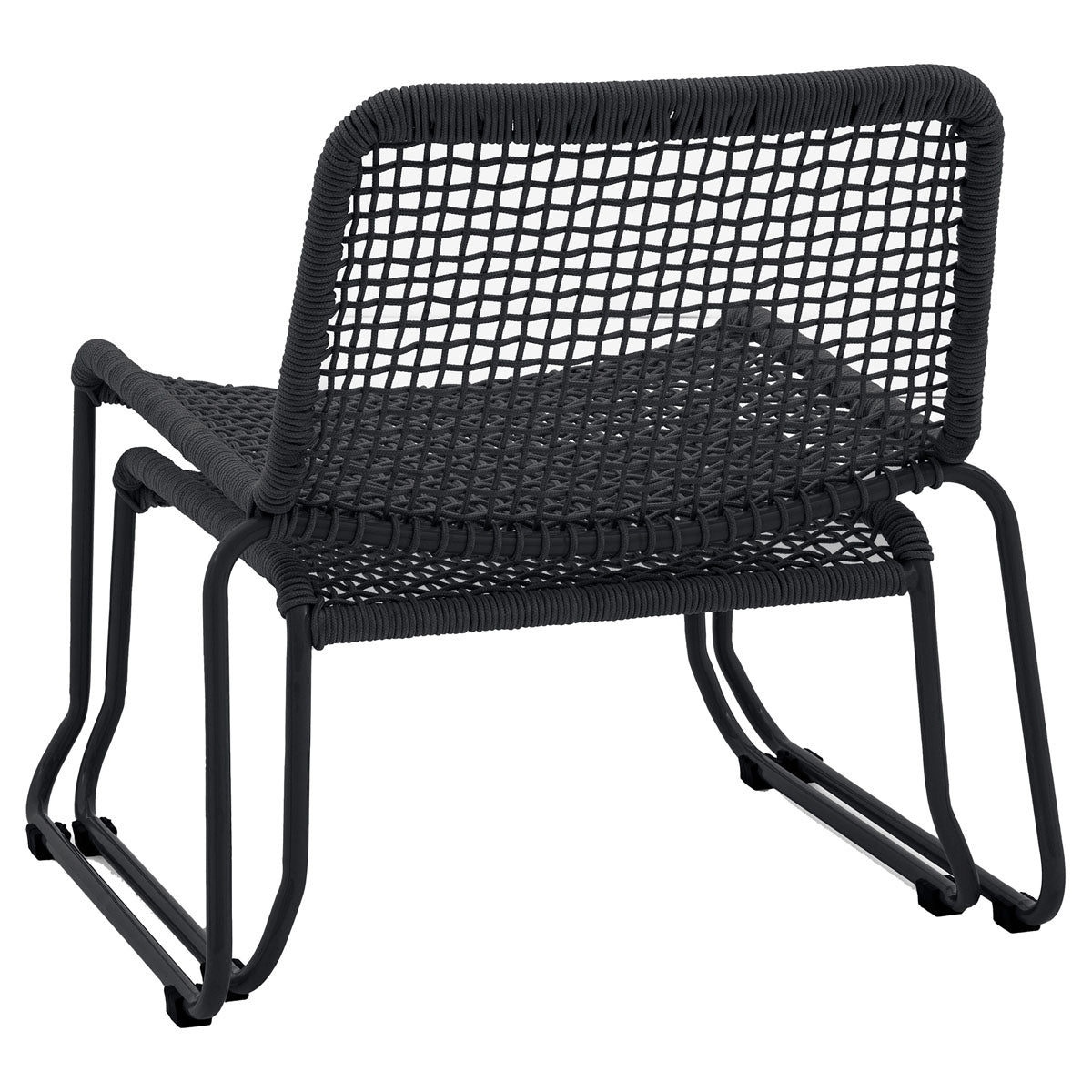 Gallery Direct Sassano Lounge Chair with Footstool Black
