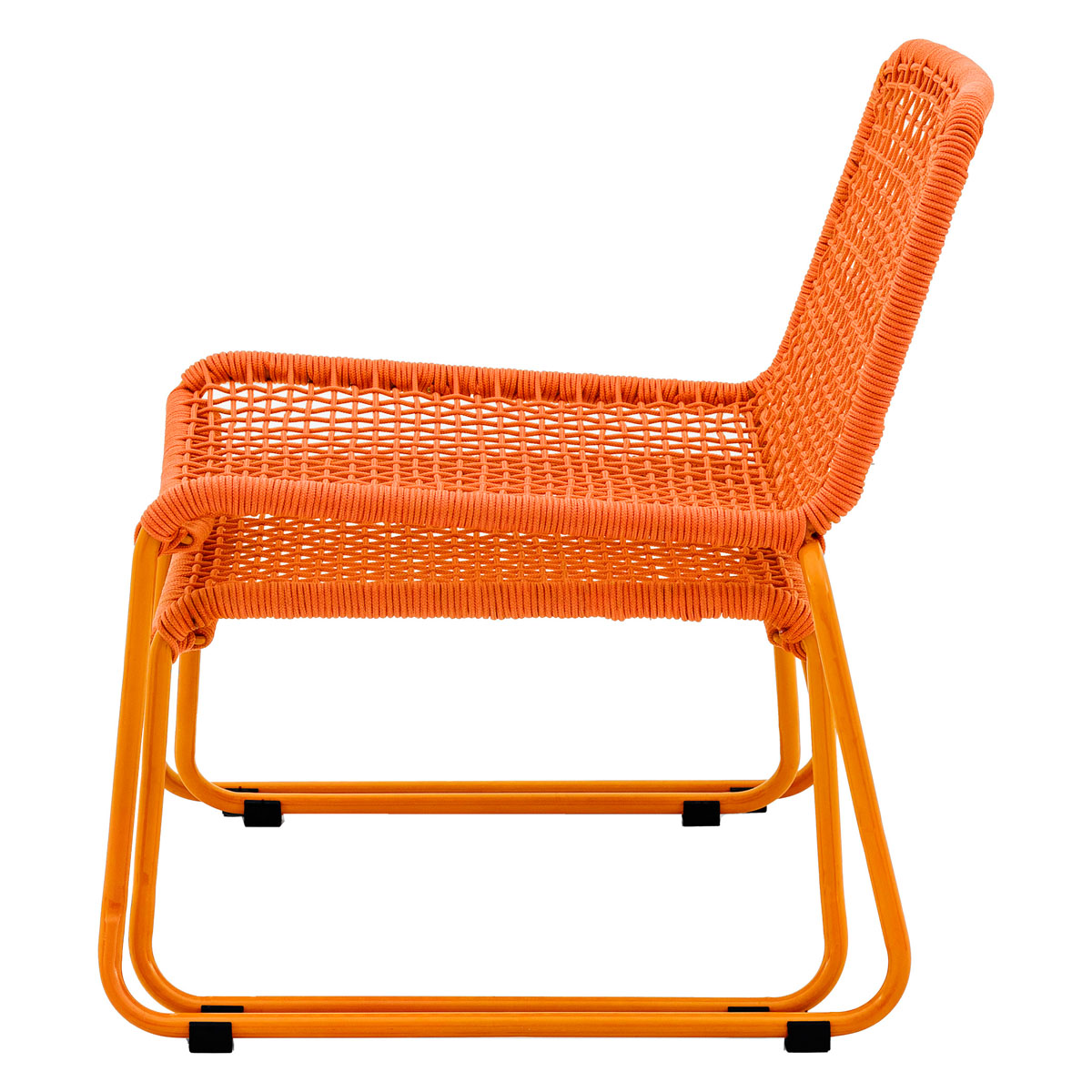 Gallery Direct Sassano Lounge Chair with Footstool Orange