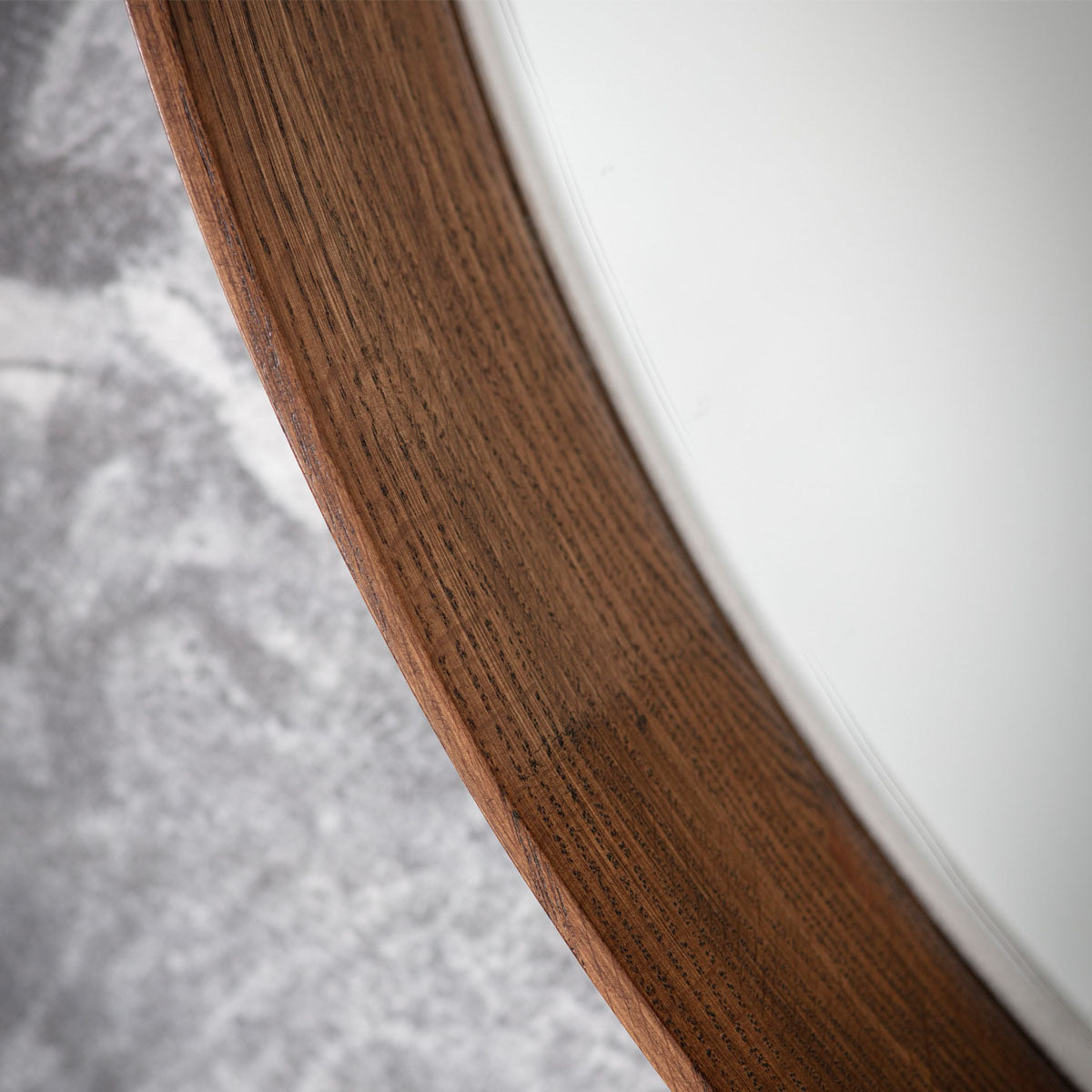 Gallery Direct Keaton Round Mirror Walnut 735x735mm