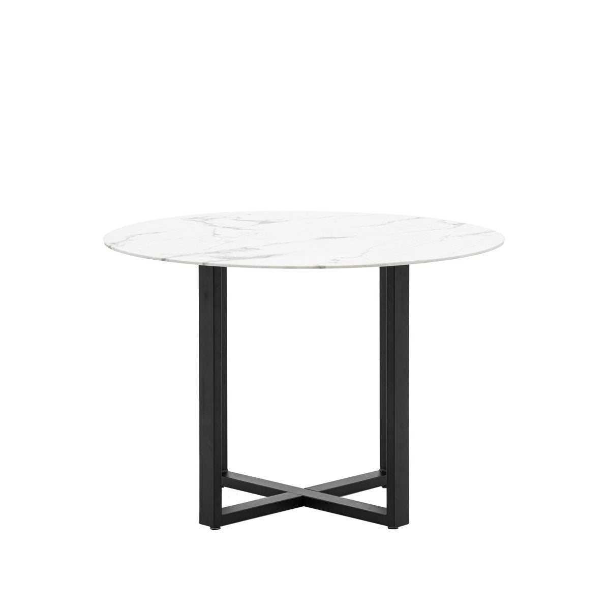 Gallery Direct Connolly Dining Table White Effect 1100x1100x750mm