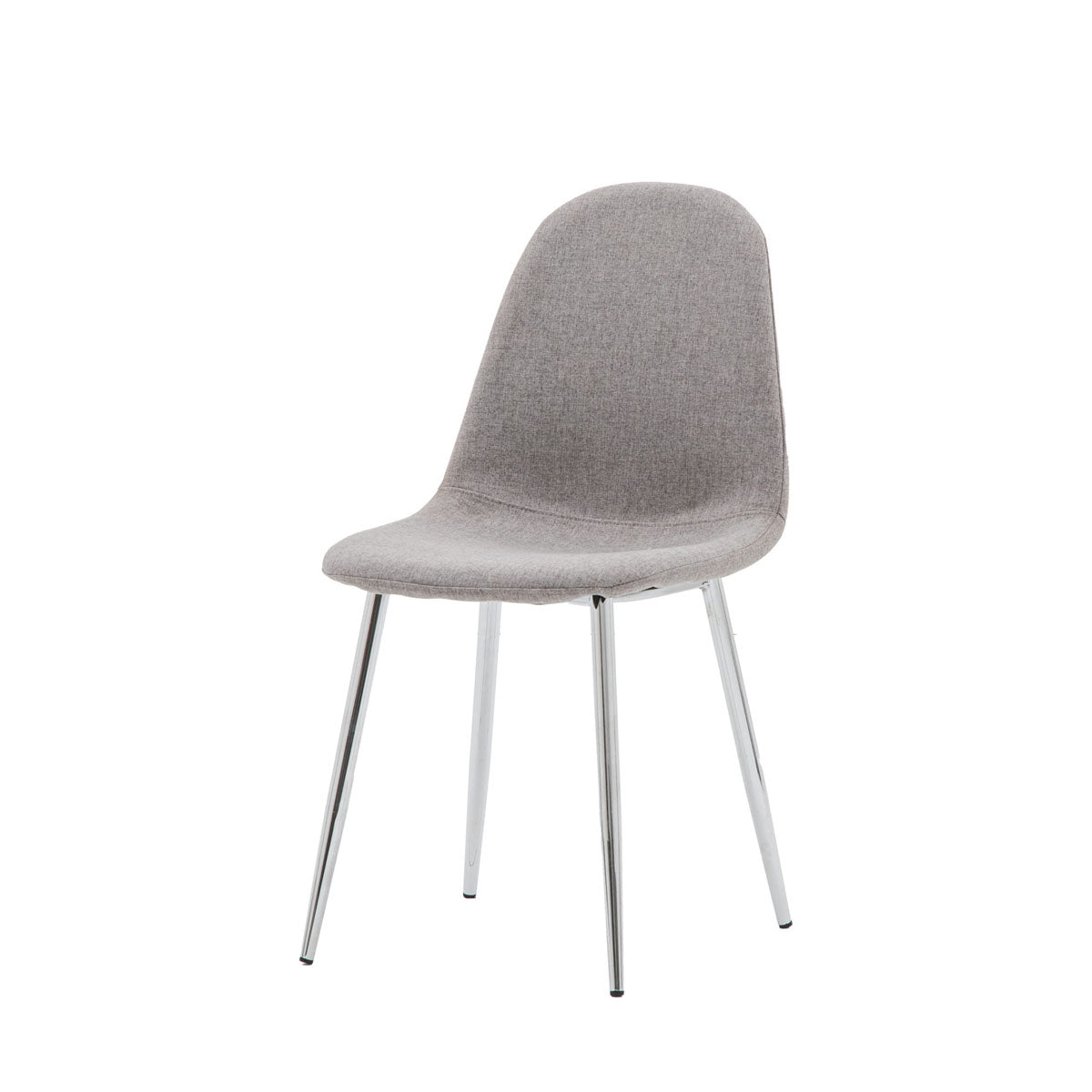 Gallery Direct Millican Dining Chair Chrome / Light Grey (2pk)