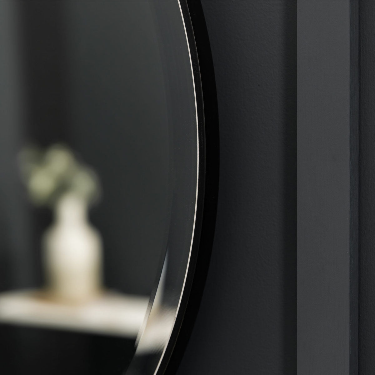 Gallery Direct Ostia Mirror Black 1112x15x900mm