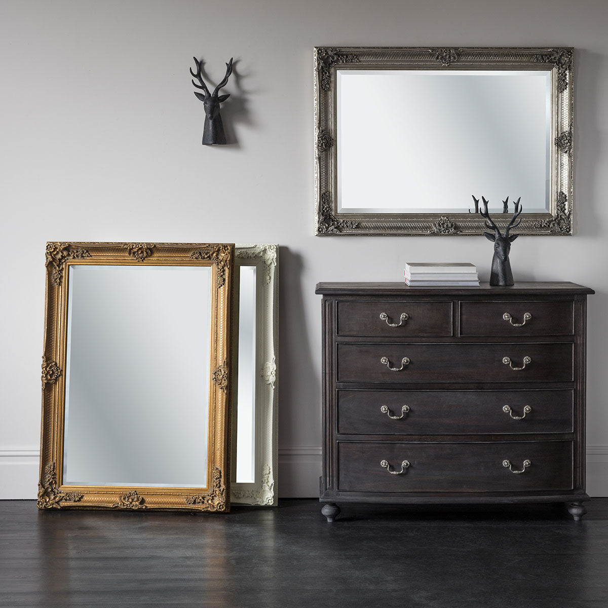 Gallery Direct Abbey Rectangle Mirror Silver 1095X790mm