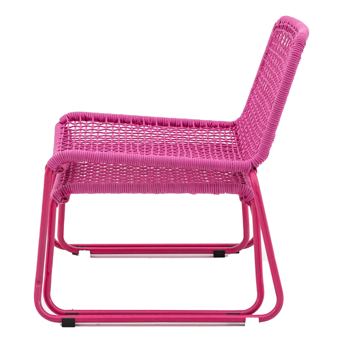Gallery Direct Sassano Lounge Chair with Footstool Pink