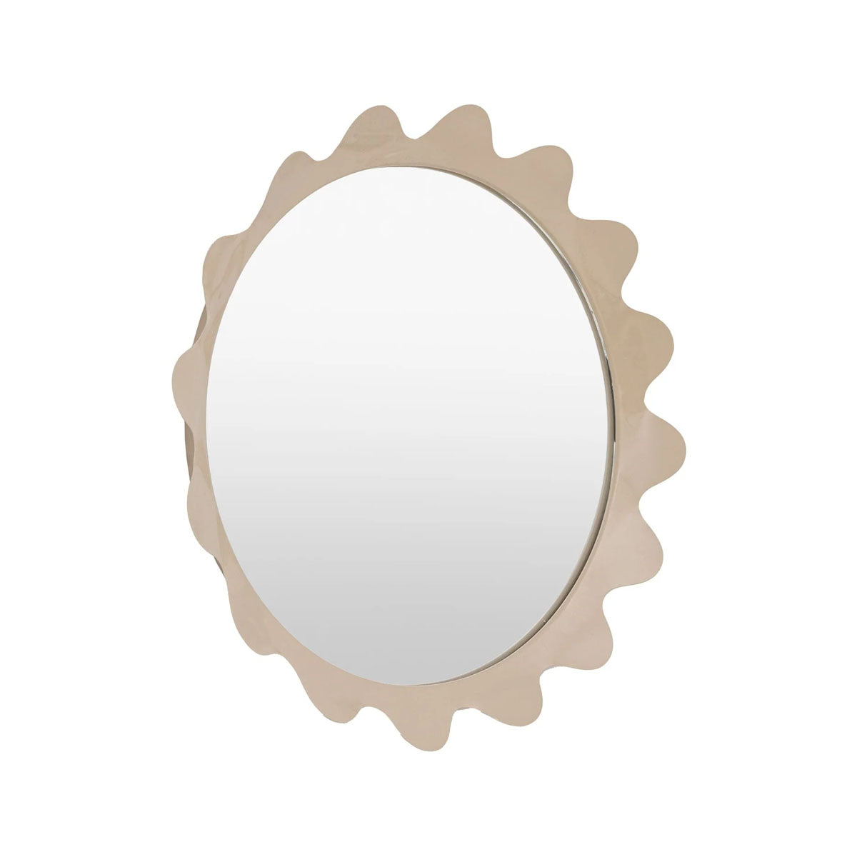 Gallery Direct Shoreditch Round Mirror Taupe 600mm