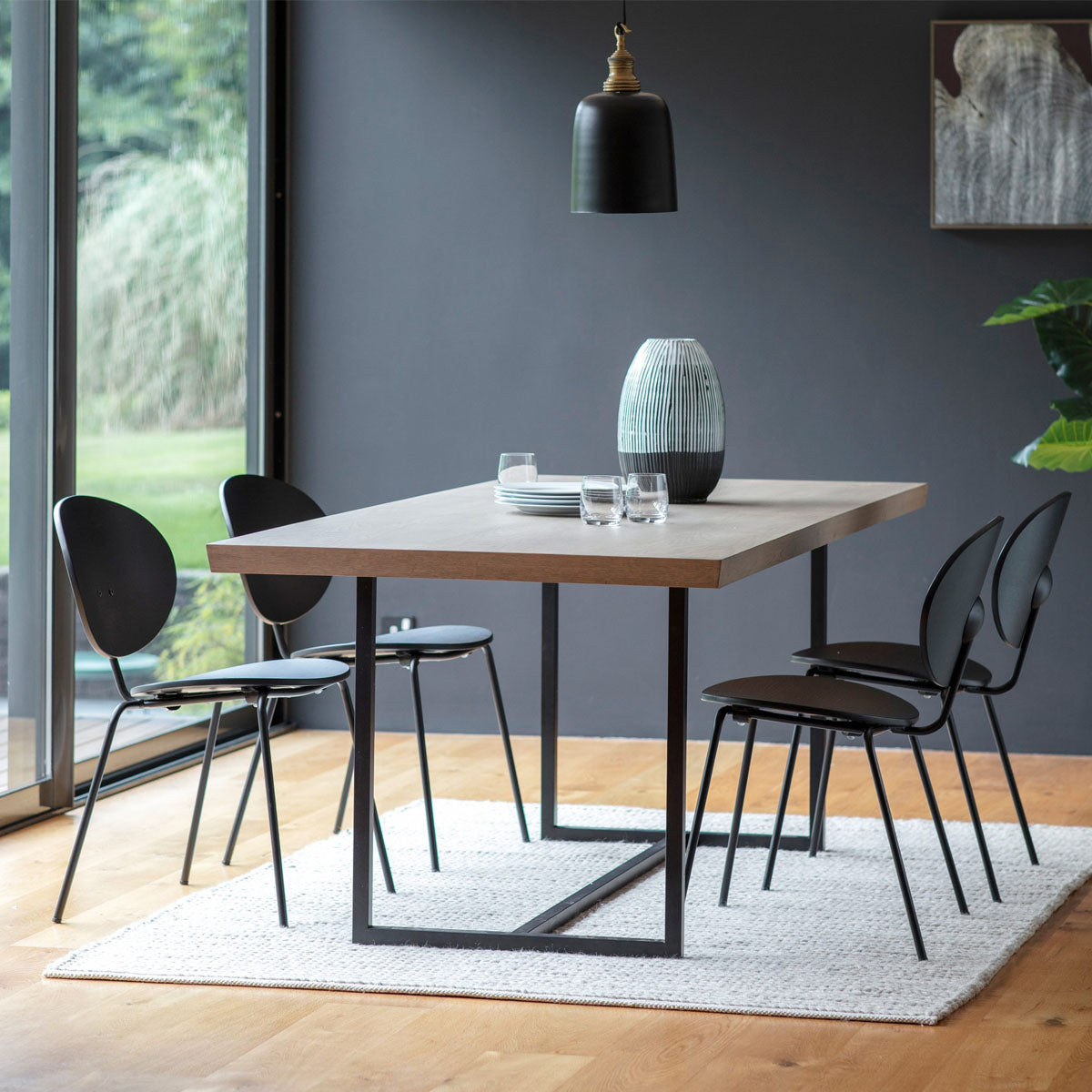 Gallery Direct Forden Dining Table Grey 900x2200x750mm