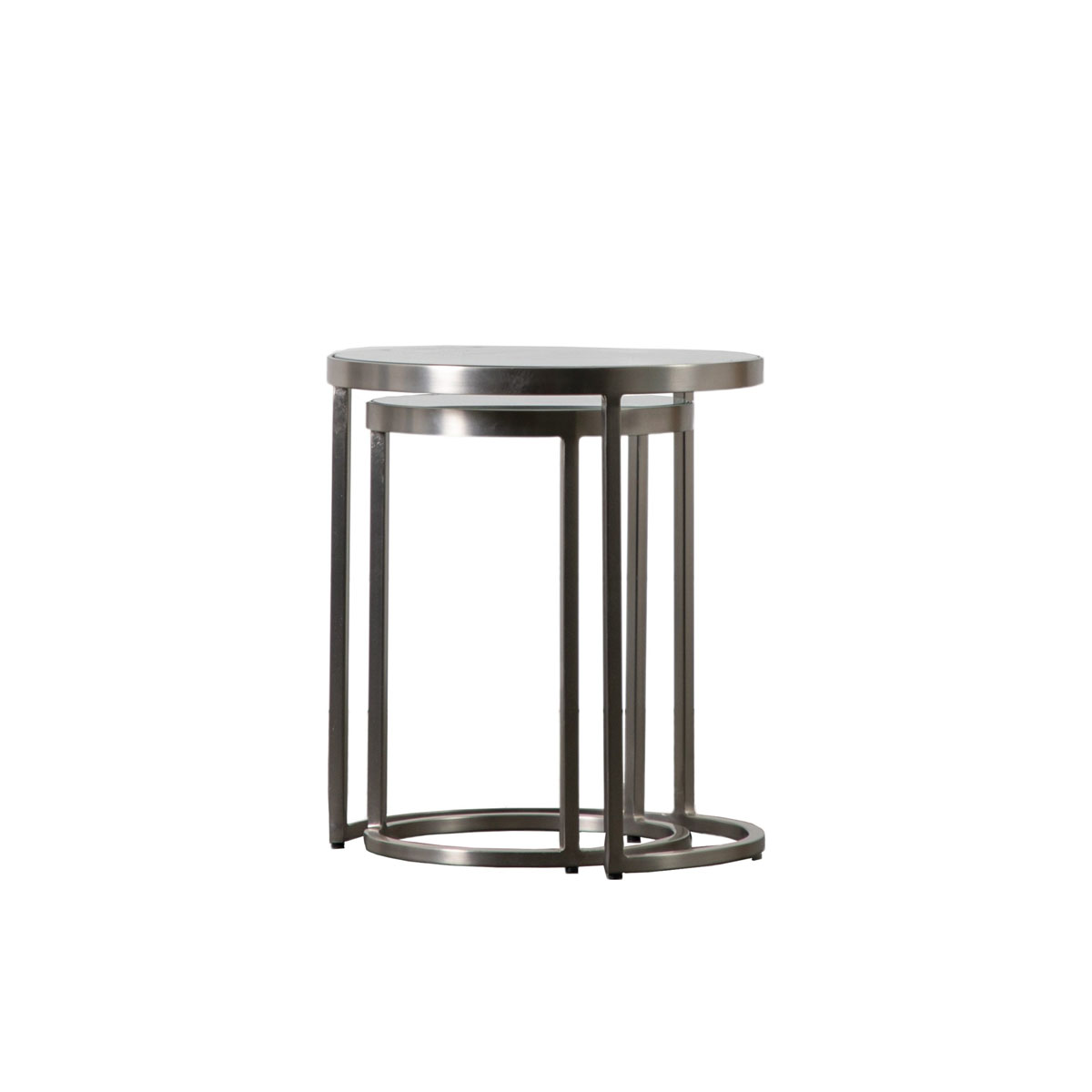 Gallery Direct Rowe Nest of Two Tables Silver