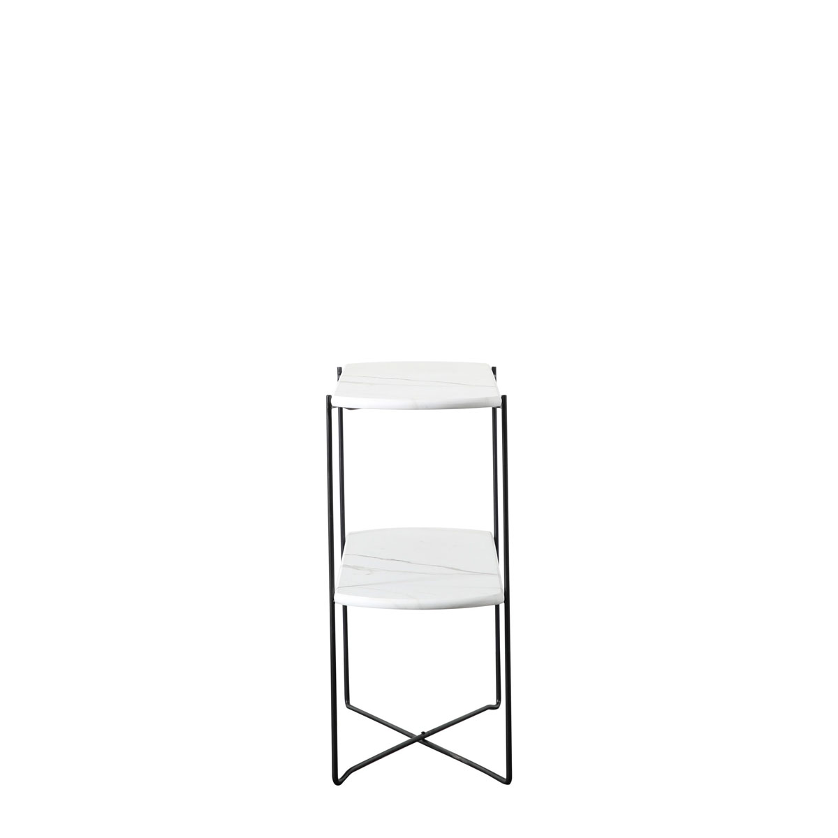 Gallery Direct Linford Console Table White Marble 1200x320x700mm