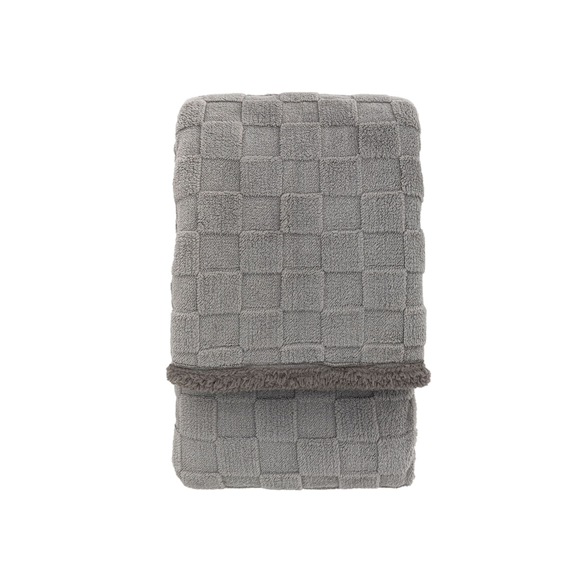 Gallery Direct Oakley Checked Sherpa Throw