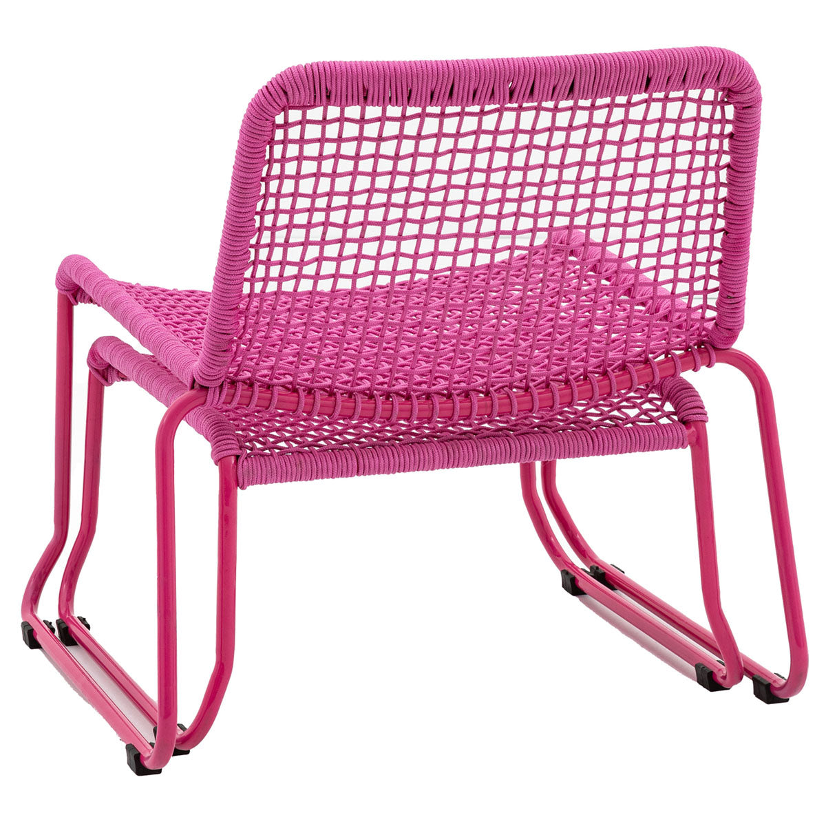 Gallery Direct Sassano Lounge Chair with Footstool Pink