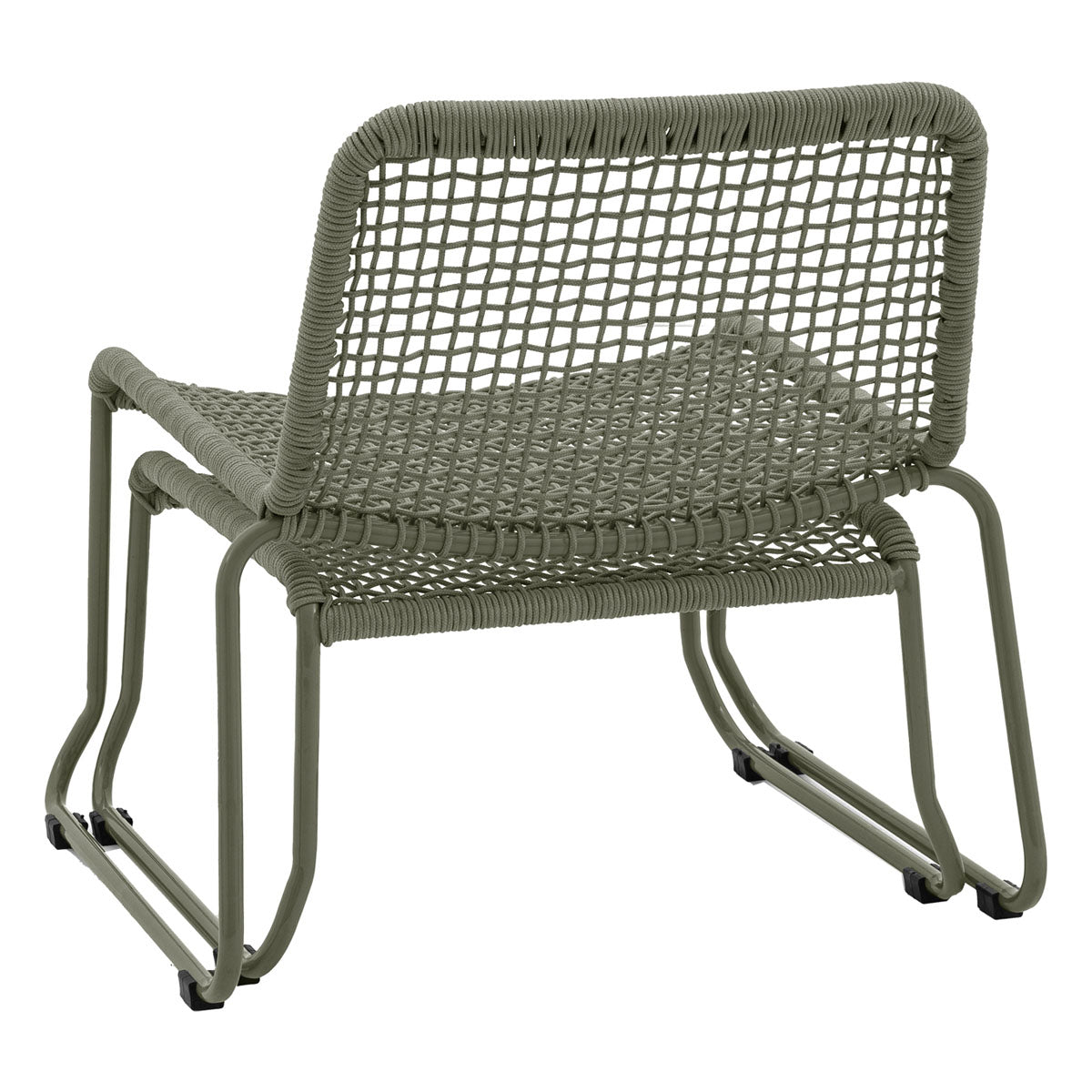Gallery Direct Sassano Lounge Chair with Footstool Green